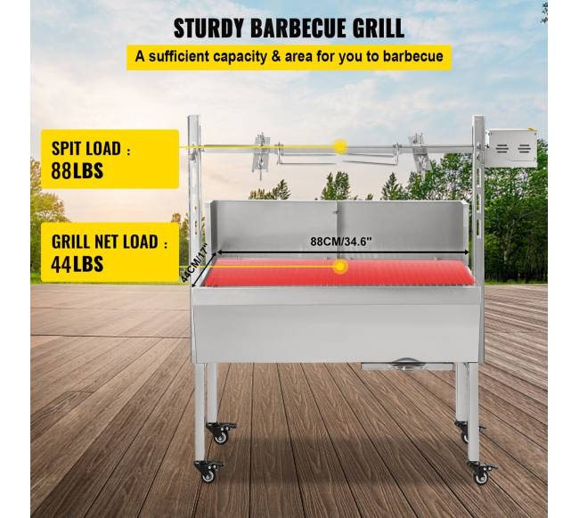 Grilis su įmontuotu iešmu 60 kg lauko naudojimui2