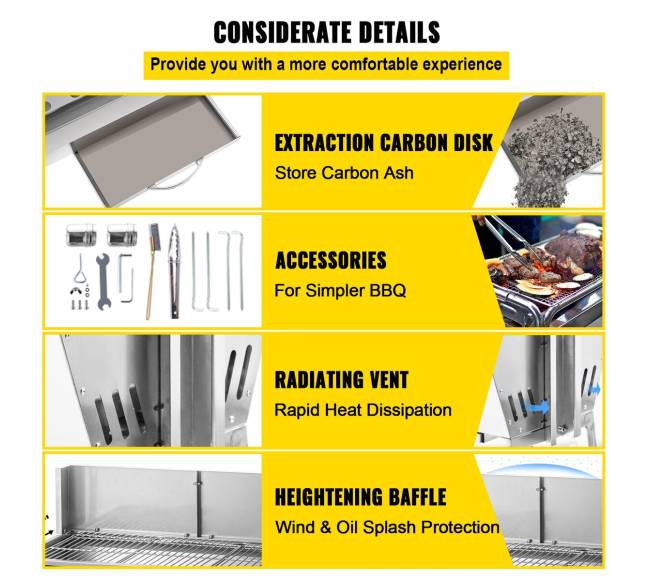 Grilis su įmontuotu iešmu 60 kg lauko naudojimui5