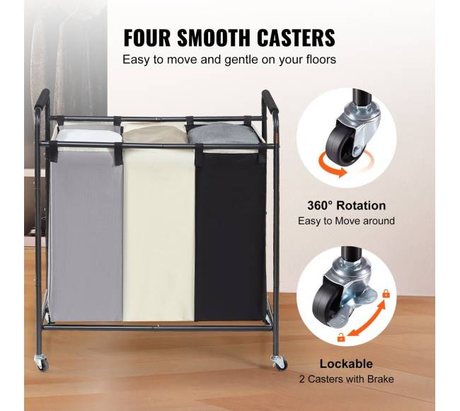 3 skyrių skalbinių krepšys su ratukais4