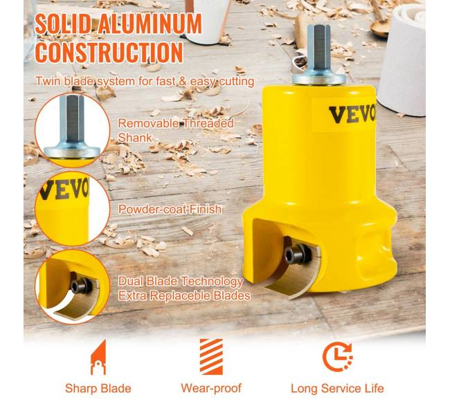 dubenų pjaustytuvas 25.4mm ir 50.8mm diametro, dviejų ašmenų2