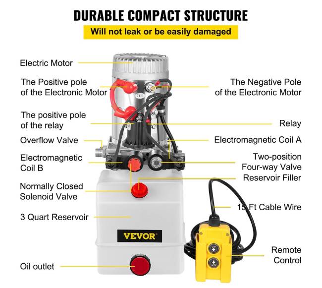 Hidraulinis dvigubo veikimo siurblys 3 litrų talpos4