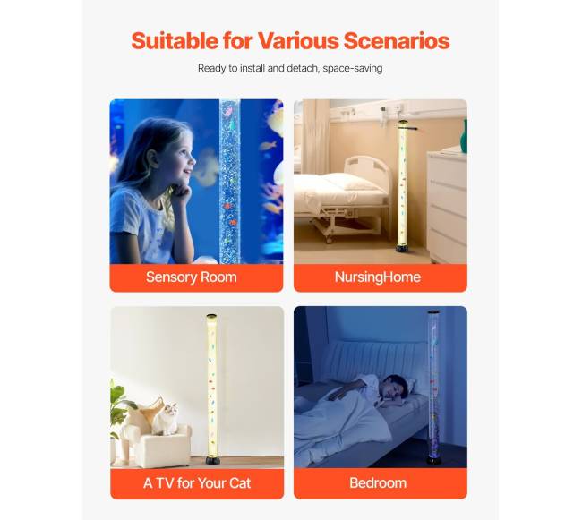 Lempos burbulų vamzdis su 16 spalvų 150 cm5