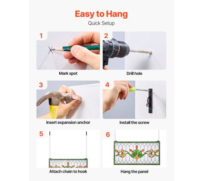 Vitro lango panelė 810 x 433 mm, tiffany stilius5