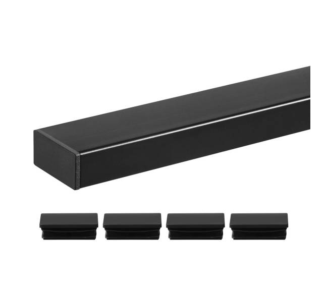 Nerūdijančio plieno turėklai, 198 cm, juodi8