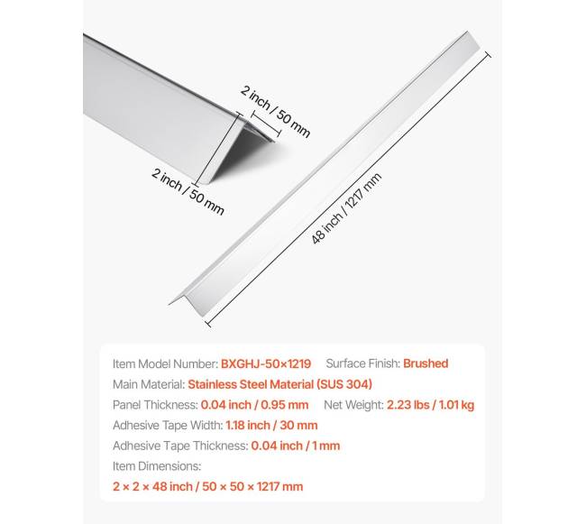 Nerūdijančio plieno sienelės kampo apsauga6