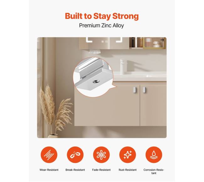 Stačiakampiai cinko lydinio durų rankenėlės2