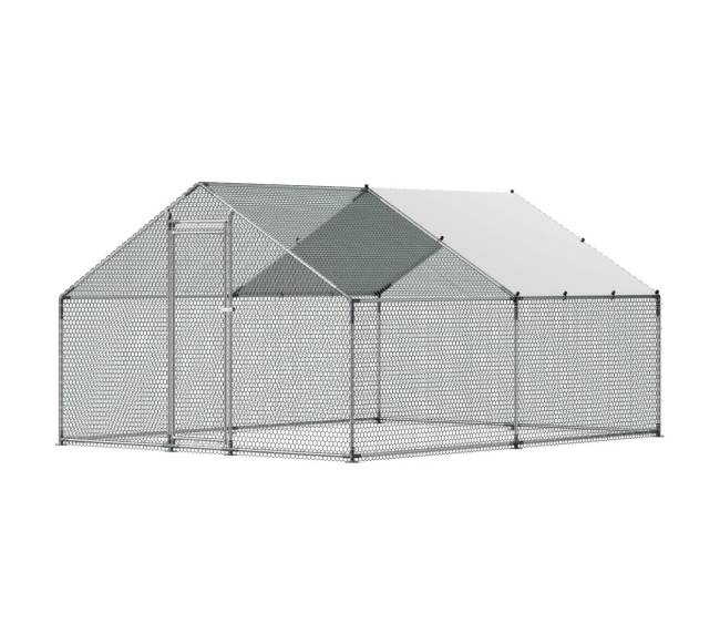 Metalinė vištų tvora su dangčiu0