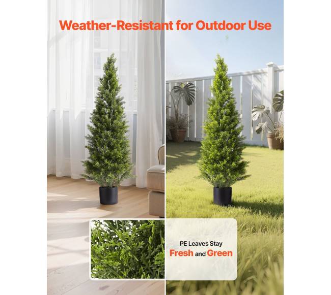 Dirbtinės kedro medžių figūros, 2 rinkiniai2