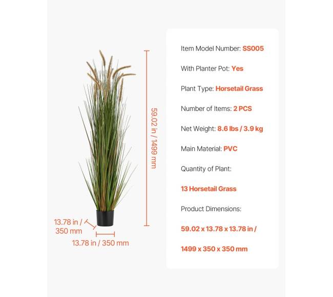 Dirbtinių žolių dekoratyvinių augalų rinkinys6