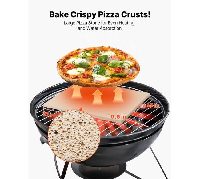 Stačiakampė kordierito picos kepimo akmuo1