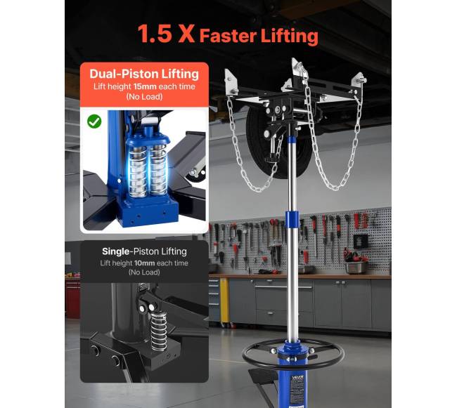 Hidraulinis transmisijos domkratas, keliamumo galimybė 600 kg1