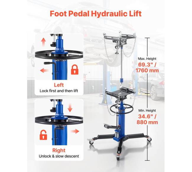 Hidraulinis transmisijos domkratas, keliamumo galimybė 600 kg3