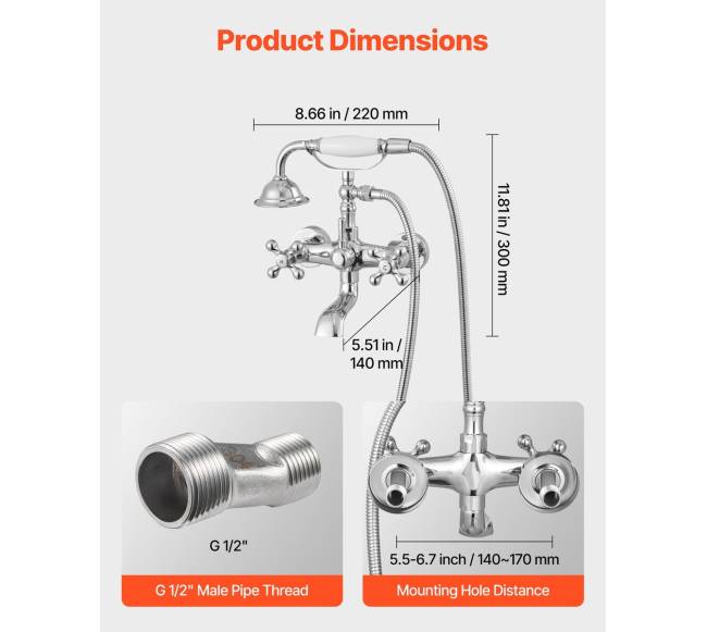 Antikinis vonios maišytuvas su dušu2