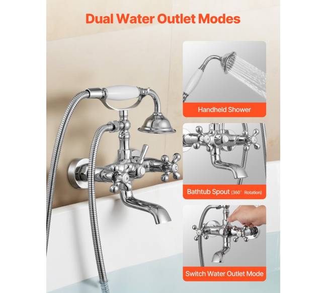 Antikinis vonios maišytuvas su dušu3