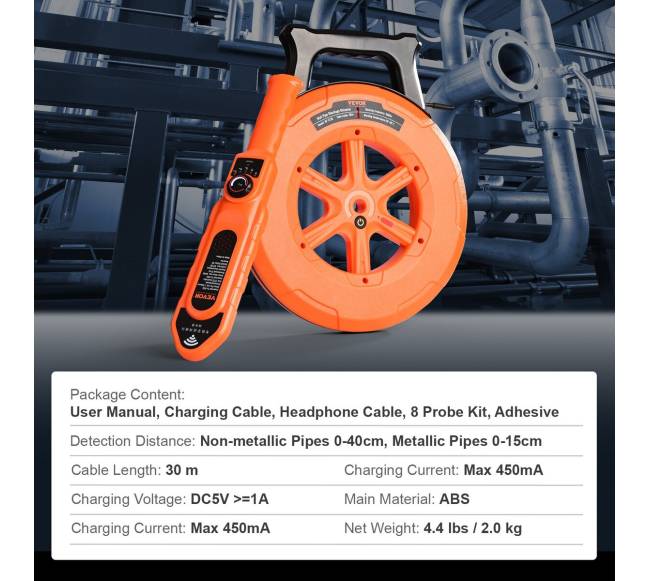 Vamzdynų užsikimšimo detektorius 100ft30m6