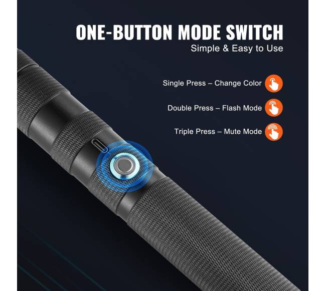 Šviečiantis kardu žaislas su 14 RGB spalvų5