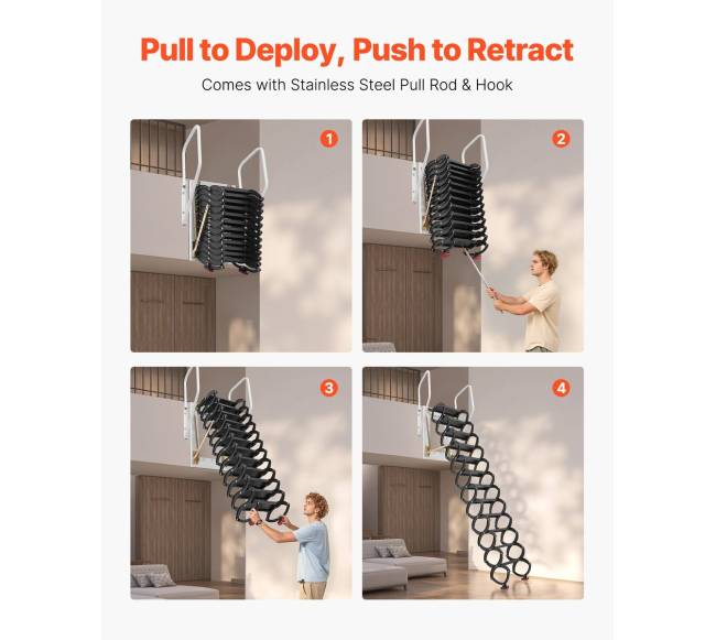 Palėpės laiptai su 12 pakopų ir turėklais4