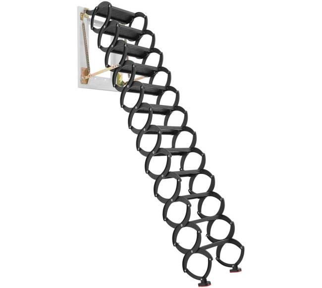 Palėpės laiptai su 12 pakopų ir turėklais10