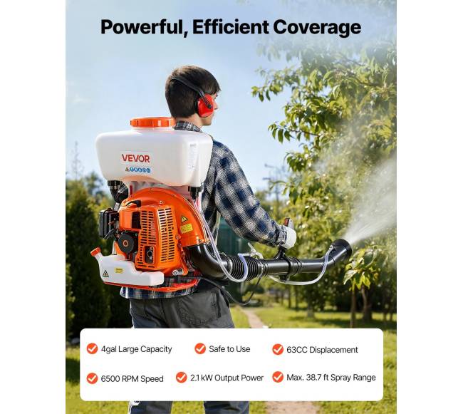 Kuprinė rūkas purkštuvas su 16L talpa1