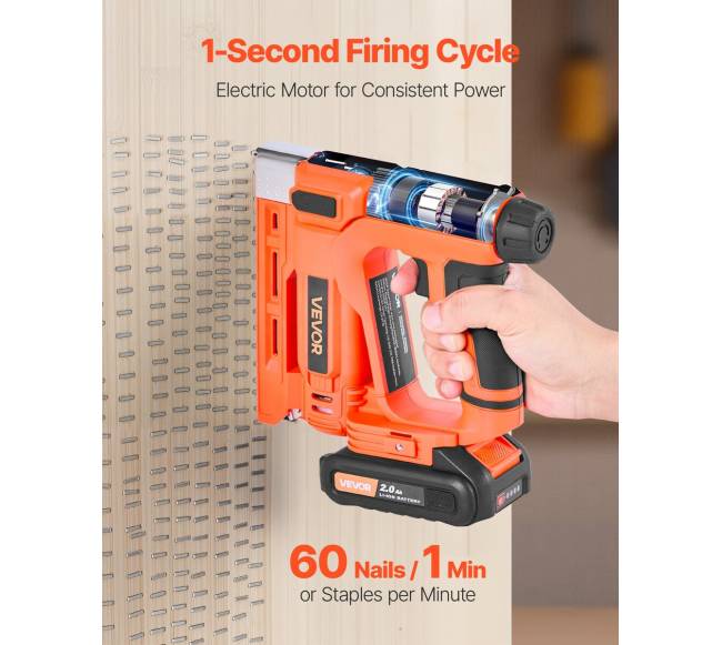 Belaidė vinies ir sąsagos pistoletas 2 viename2