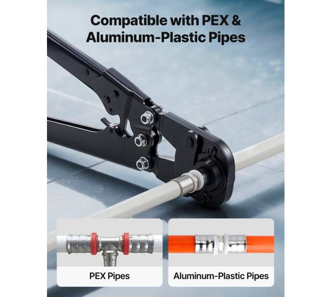 Vamzdžių užspaudimo įrankių komplektas su keičiamomis žandais1