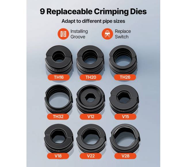 Hidraulinis vamzdžių presas su keičiamais žandikauliais2