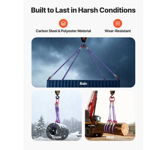 Keturių kojų poliesterinis diržas su kabliais 3T4