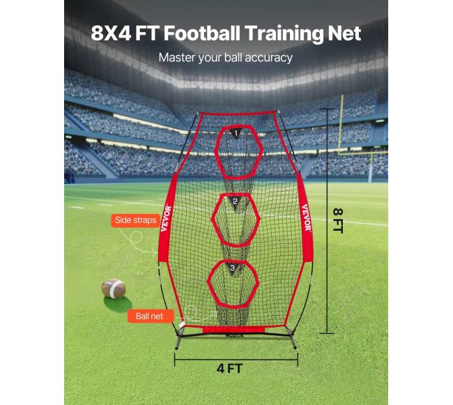 203x102 cm futbolo metimo tinklas su taikiniais2