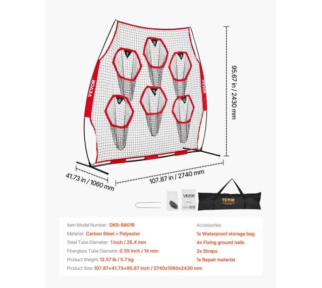 Futbolo treniruoklis su taikiniais 2.4x2.4m6