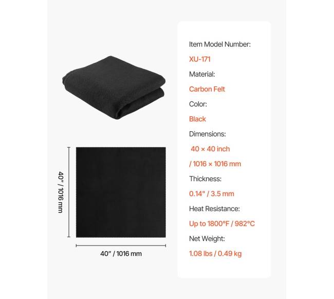 Karbono veltinis suvirinimo antklodė 1016x1016 mm6