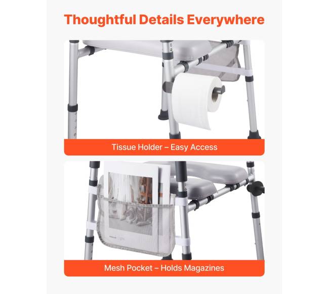 Pakeltas tualeto sėdynė su rankenomis5
