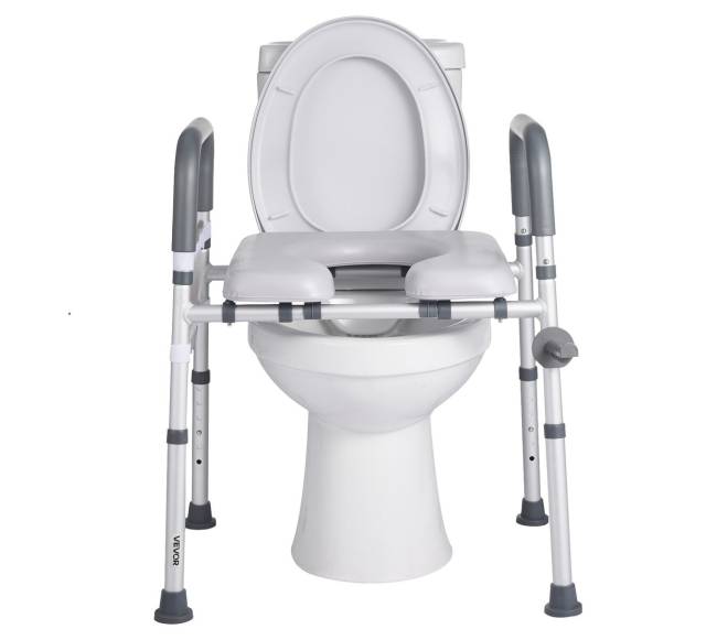 Pakeltas tualeto sėdynė su rankenomis8