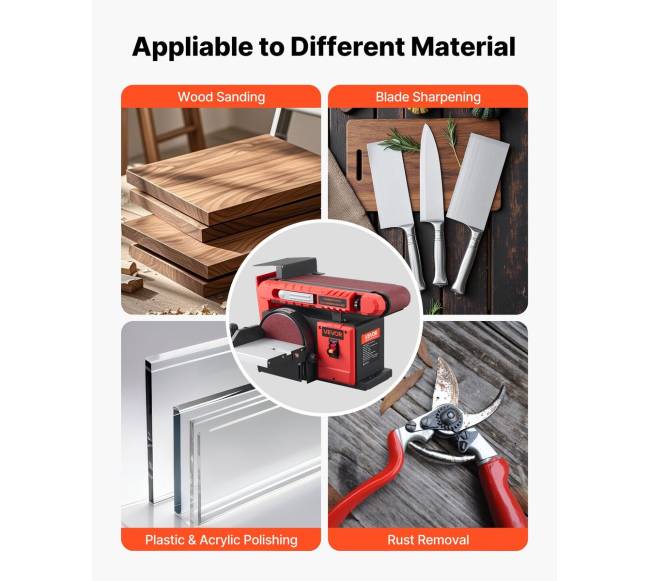 Profesionali diskinė ir juostinė šlifuoklė 400W4