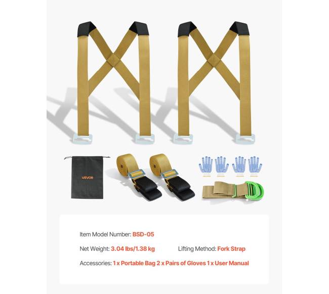 Krovimo diržai 2 žmonių pernešimo sistemai6