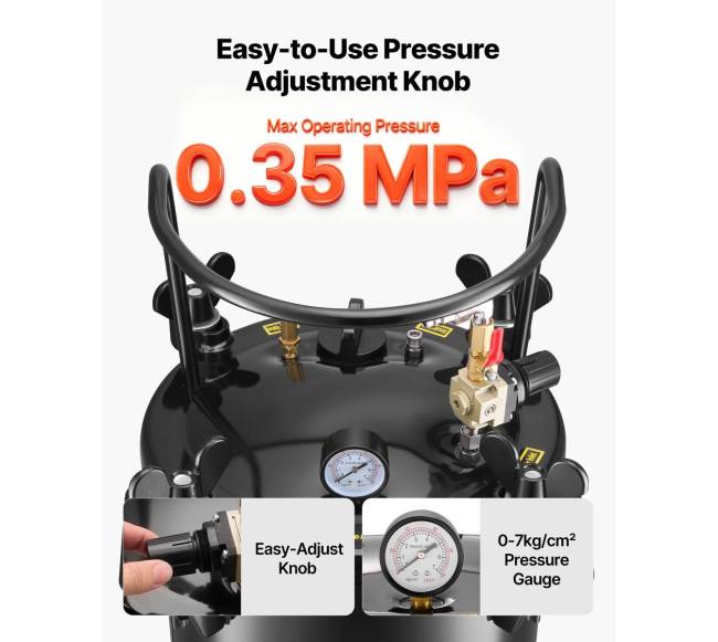 Dažų slėginis bakas su greito prijungimo jungtimis 30 L4