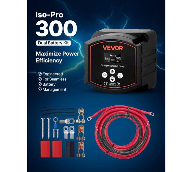 Dvigubas akumuliatoriaus izoliatoriaus rinkinys 12V2