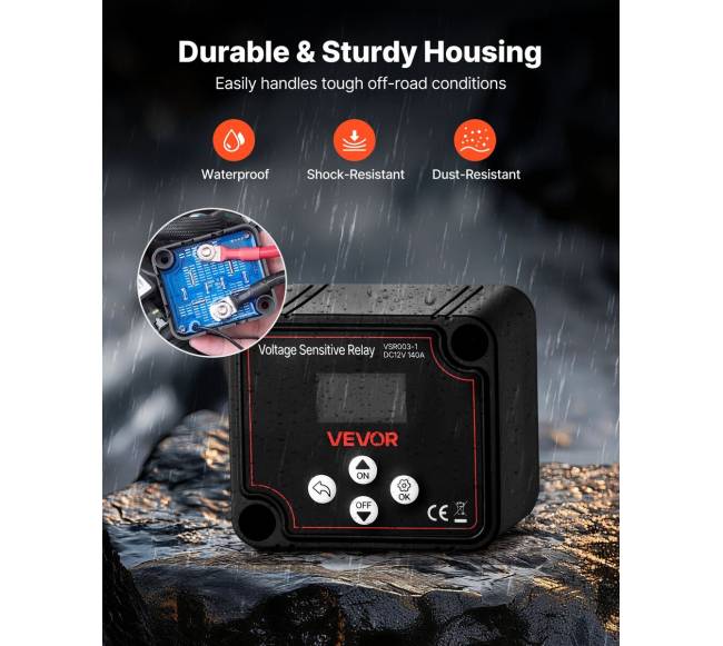 12V 140A dvigubas akumuliatorių izoliatorius UTV, ATV5