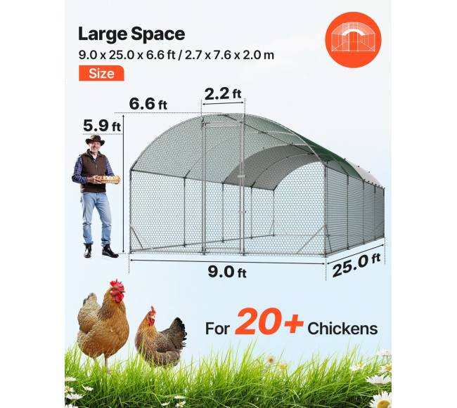 Metalinė vištų tvora su stogu1