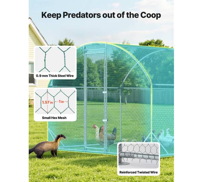 Metalinė vištų tvora su stogu3