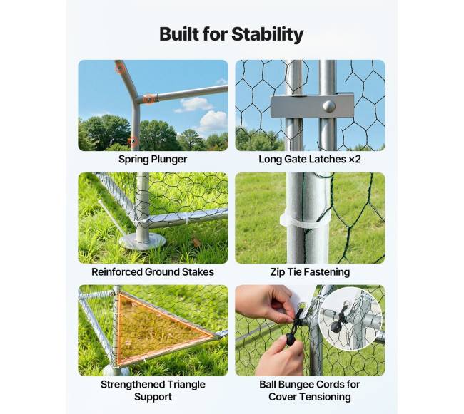 Metalinė vištų tvora su stogu5
