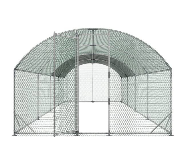 Metalinė vištų tvora su stogu8