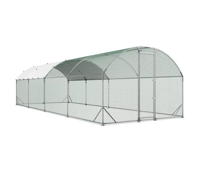 Metalinė vištų tvora su stogu9