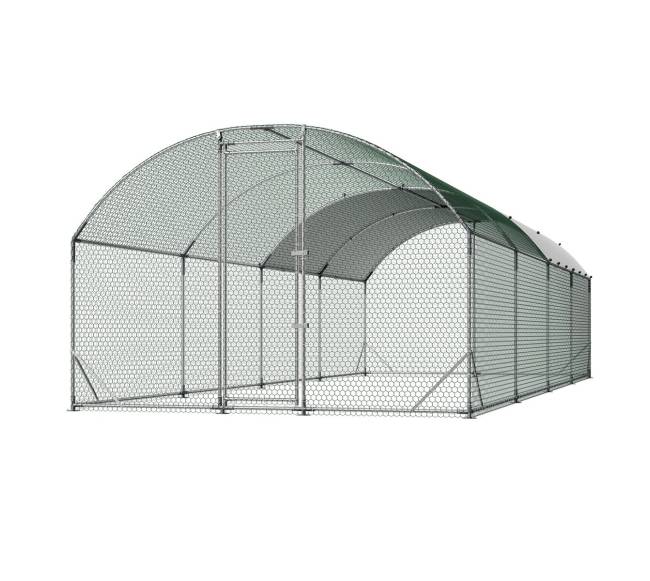 Metalinė vištų tvora su stogu10