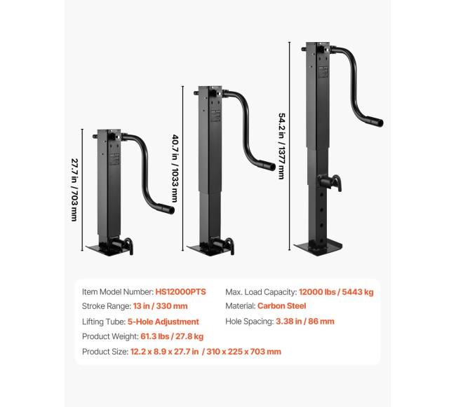 Priekabos domkratas 5443 kg apkrovai6