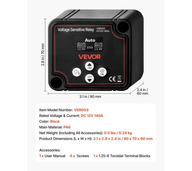 12V dvigubas akumuliatorių izoliatorius6