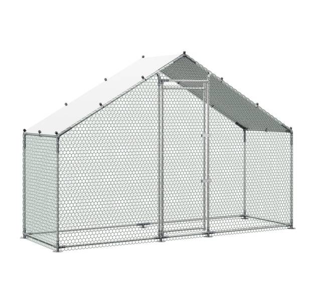 Didelis metalinis vištidė kiemui0