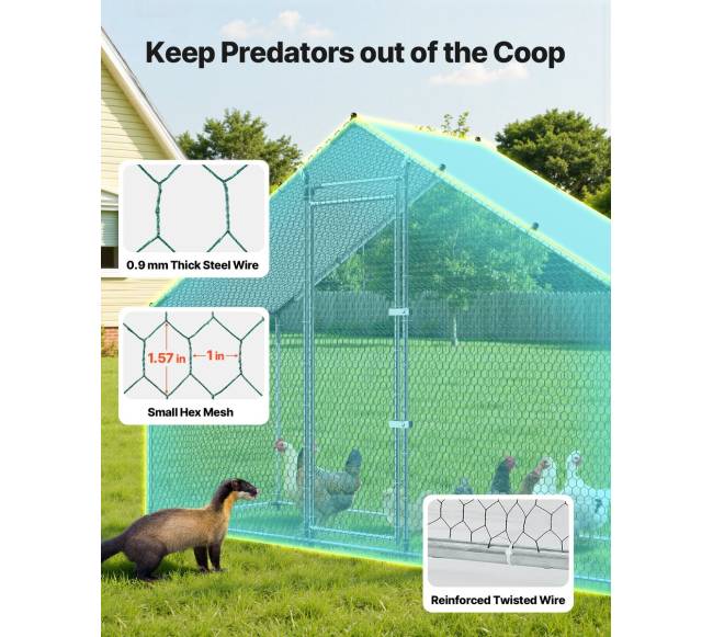 Didelis metalinis vištidė kiemui3