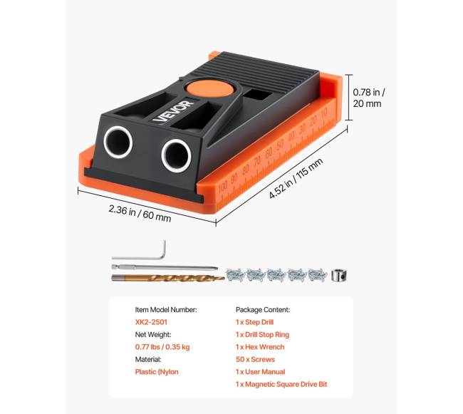 Kišeninių skylučių gręžimo rinkinys, 12.7-38.1 mm6