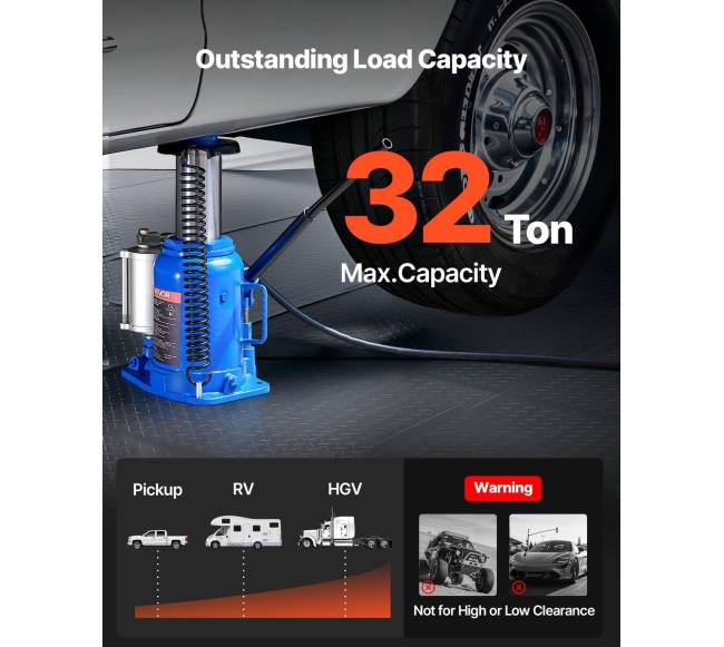 Hidraulinis butelinis domkratas oru, 32 t1