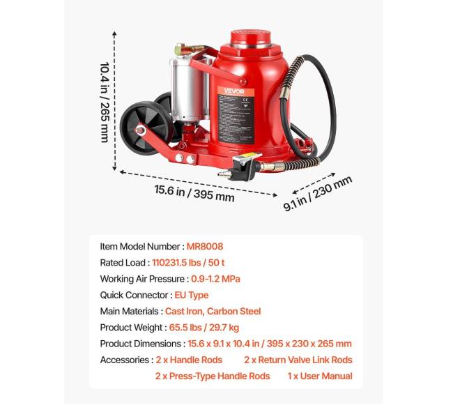 Hidraulinis oro butelių keltuvas, 50 tonų6